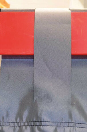 HIMEL UV Stoffsilo mit geteilten Schlaufen, Schnellmontagesystem ohne Gestelldemontage 