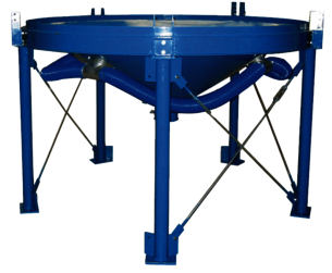Trichterunterbau für Rundsilos mit Belüftungseinrichtung 150mm
