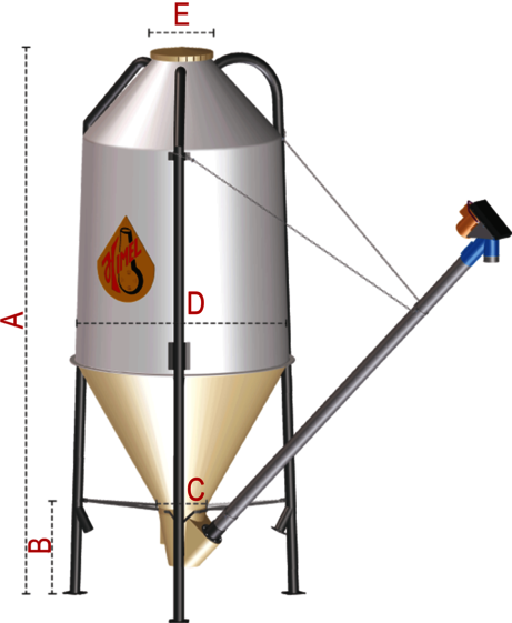 Abmessungen GFK Silo HEM