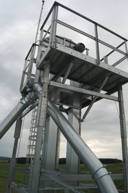 Becherelevator mit Bedienpodest