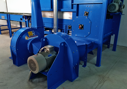 HIMEL Vermahlung mit Eine oder zwei HIMEL Industriestrohmühlen STMi mit erhöhter Leistung und Spezialsieb