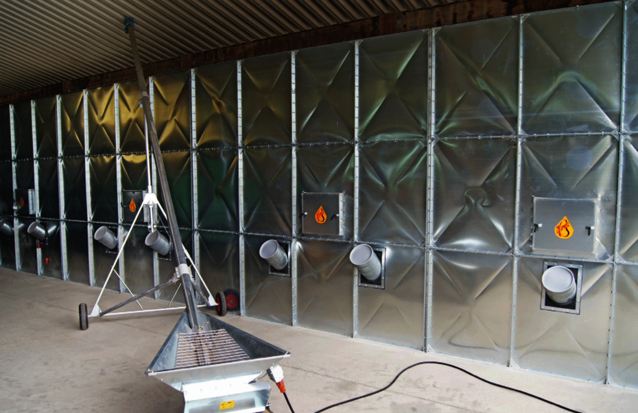 HIMEL Rechtecklagersilo mit Gereidekanone