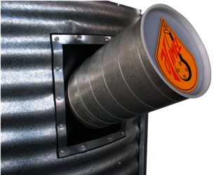 HIMEL Siloentnahmerohr Ø300mm mit Rahmen und Gummidichtung