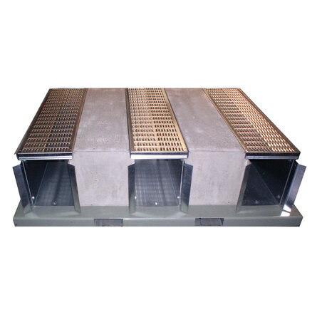 Unterflurschalung mit Belüftungsrost, befahrbar