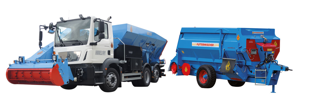 Selbstfahrer SF140S und Fräsmsichwagen HX128